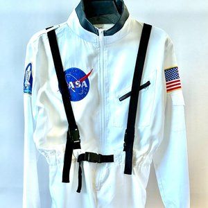 HALLOWEEN - Adult White NASA Jumpsuit Costume - Size Adult Small